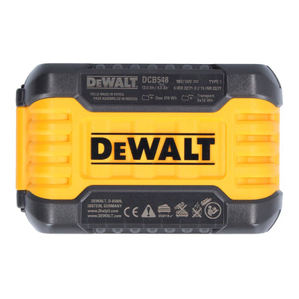 DeWalt DCB548 Batterie XR FLEXVOLT 12 Ah / 12000 mAh Li-Ion 18 V / 54 V max. - avec indicateur de charge - 2 pcs