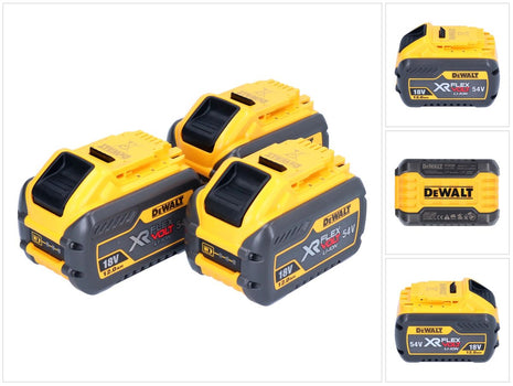 Batterie DeWalt 3x DCB 548 18 V / 54 V max. 12 Ah / 12000 mAh Li-Ion XR FLEXVOLT - avec indicateur de niveau de charge