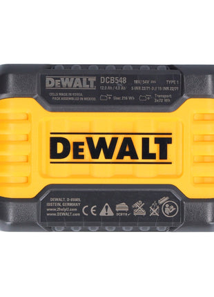 DeWalt 3x DCB 548 Akku 18 V / 54 V max. 12 Ah / 12000 mAh Li-Ion XR FLEXVOLT - mit Ladestandanzeige