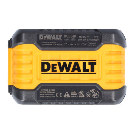DeWalt 3x DCB 548 batterie 18 V / 54 V max. 12 Ah / 12000 mAh Li-Ion XR FLEXVOLT - avec indicateur de charge