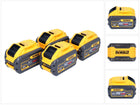 Batterie DeWalt 4x DCB 548 18 V / 54 V max. 12 Ah / 12000 mAh Li-Ion XR FLEXVOLT - avec indicateur de niveau de charge