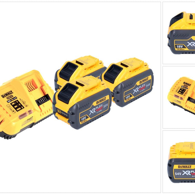 DeWalt DCB 118 Y3 Kit de démarrage sans fil 18 V / 54 V 3x XR FLEXVOLT batterie 12 Ah + chargeur