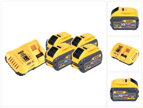 DeWalt DCB 118 Y4 kit de arranque con batería 18 V / 54 V 4x batería XR FLEXVOLT 12 Ah + cargador