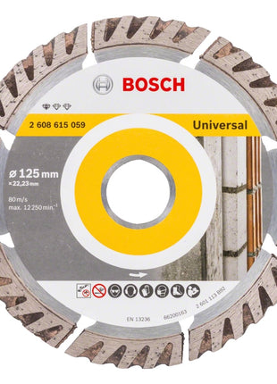 Bosch Standard for Disco de corte de diamante universal 125 x 22,23 mm 20 piezas (20x 2608615060) para hormigón, acero-hormigón, horneado, cal y arenisca