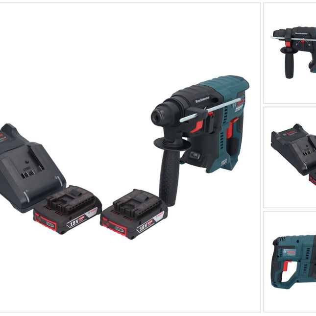 Bosch GBH 18V-21 Marteau perforateur sans fil professionnel 18 V 2.0 J SDS plus Brushless + 2x 2.0 Ah batterie + kit chargeur