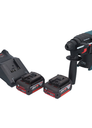 Bosch GBH 18V-21 Marteau perforateur sans fil professionnel 18 V 2.0 J SDS plus Brushless + 2x batterie 5.0 Ah + kit chargeur