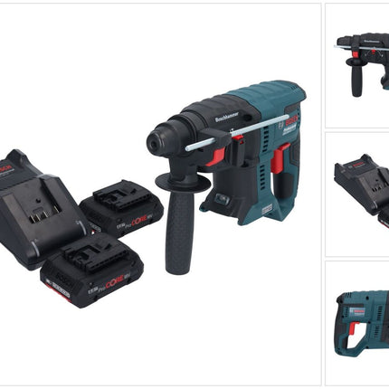 Bosch GBH 18V-21 Marteau perforateur sans fil professionnel 18 V 2.0 J SDS plus sans balais + 2x batterie ProCORE 4.0 Ah + kit chargeur
