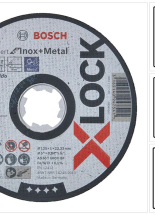 Bosch Expert for Inox &amp; Metal disco de corte X-LOCK 125 x 22,23 mm 25 piezas (25x 2608619264)