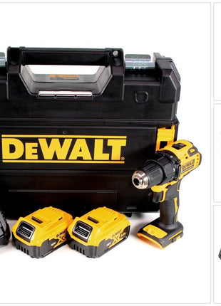 Taladro inalámbrico DeWalt DCD 708 P2T 18 V Li-Ion Brushless en caja TSTAK + 2 baterías de 5,0 Ah + cargador