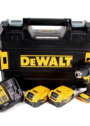 Taladro inalámbrico DeWalt DCD 708 P2T 18 V Li-Ion Brushless en caja TSTAK + 2 baterías de 5,0 Ah + cargador