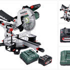 Metabo KGS 18 LTX BL 254 Scie a onglet radiale sans fil 18 V 254 mm Brushless ( 614254920 ) + 1x batterie 4,0 Ah + kit chargeur