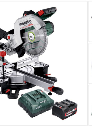 Metabo KGS 18 LTX BL 254 Akku Kappsäge 18 V 254 mm Brushless ( 614254920 ) + 1x Akku 4,0 Ah + Ladegerät