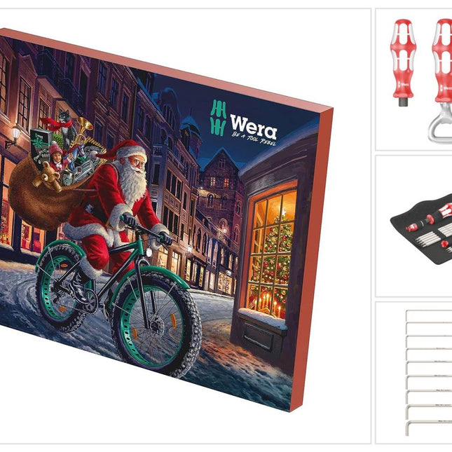 Wera Calendrier de l'Avent 2023 Edition Set d'outils à main 28 pces ( 05136607001 ) PH / PZ / Torx / Fente / Hex