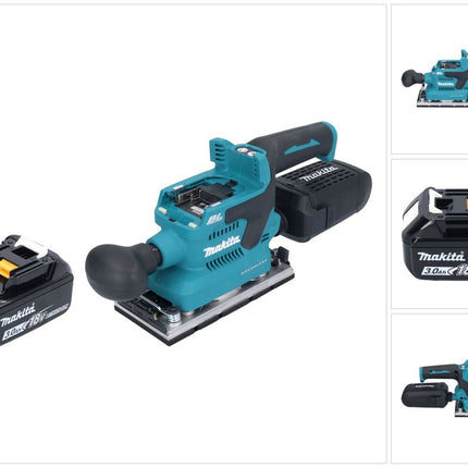 Makita DBO 382 F1 Ponceuse vibrante sans fil 18 V 93 x 185 mm Brushless + 1x batterie 3,0 Ah - sans chargeur