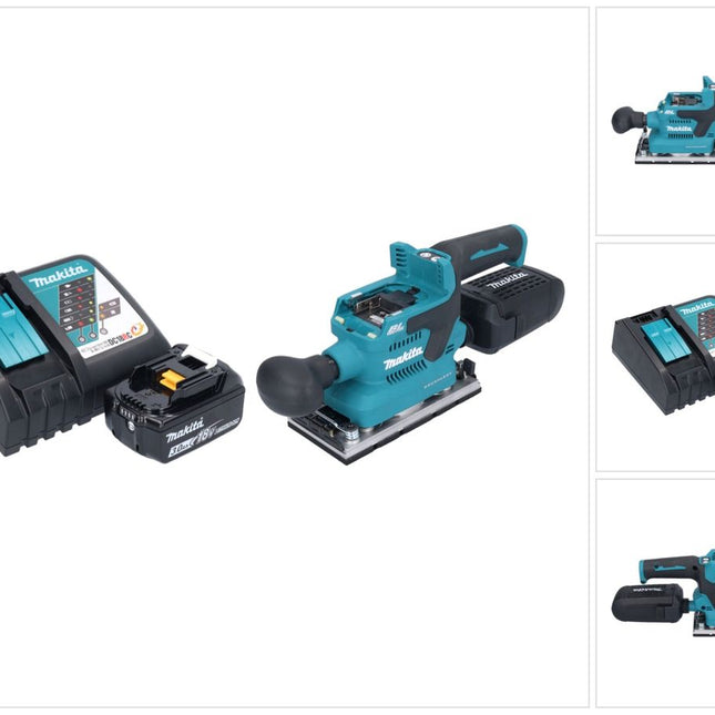 Makita DBO 382 RF1 Ponceuse vibrante sans fil 18 V 93 x 185 mm Brushless + 1x batterie 3,0 Ah + chargeur