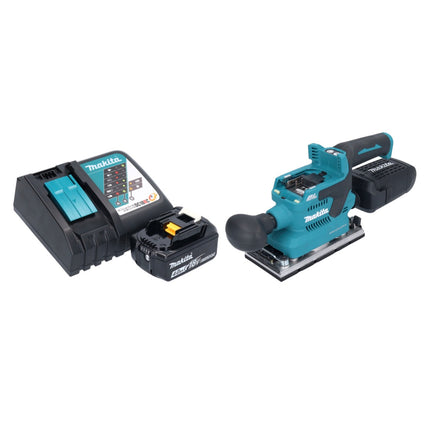 Makita DBO 382 RM1 Ponceuse vibrante sans fil 18 V 93 x 185 mm Brushless + 1x batterie 4,0 Ah + chargeur