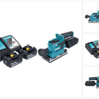 Makita DBO 382 RG Ponceuse vibrante sans fil 18 V 93 x 185 mm Brushless + 2x batterie 6,0 Ah + chargeur