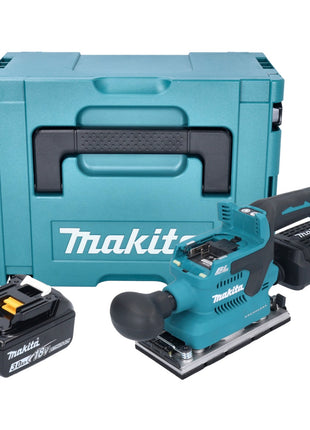 Makita DBO 382 F1J Ponceuse vibrante sans fil 18 V 93 x 185 mm Brushless + 1x batterie 3,0 Ah + Makpac - sans chargeur