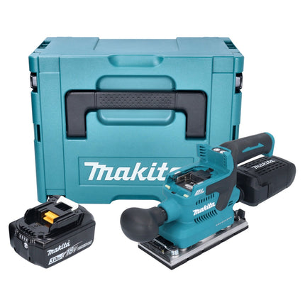 Makita DBO 382 F1J Ponceuse vibrante sans fil 18 V 93 x 185 mm Brushless + 1x batterie 3,0 Ah + Makpac - sans chargeur