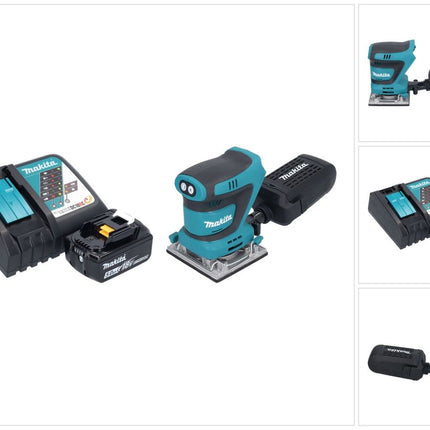 Makita DBO 484 RT1 Ponceuse vibrante sans fil 18 V 112 x 102 mm + 1x batterie 5,0 Ah + chargeur