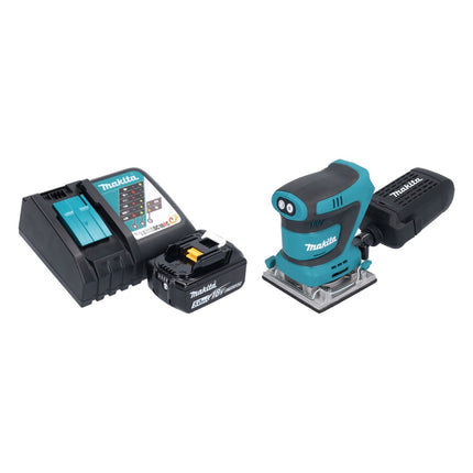 Makita DBO 484 RT1 Ponceuse vibrante sans fil 18 V 112 x 102 mm + 1x batterie 5,0 Ah + chargeur