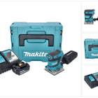 Makita DBO 484 RT1J Ponceuse vibrante sans fil 18 V 112 x 102 mm + 1x batterie 5,0 Ah + chargeur + Makpac