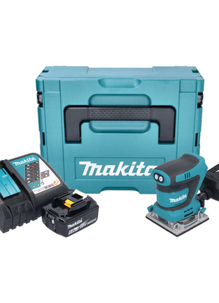 Lijadora orbital a batería Makita DBO 484 RG1J 18 V 112 x 102 mm + 1x batería 6,0 Ah + cargador + Makpac