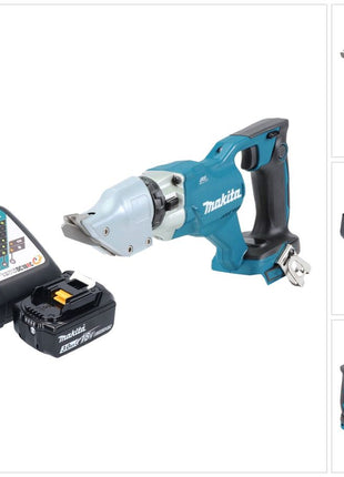 Makita DJS 200 RF1 Cisaille à tôle sans fil 18 V 2,0 mm Brushless + 1x batterie 3,0 Ah + chargeur