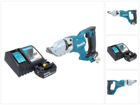 Makita DJS 200 RT1 Cisaille à tôle sans fil 18 V 2,0 mm Brushless + 1x batterie 5,0 Ah + chargeur