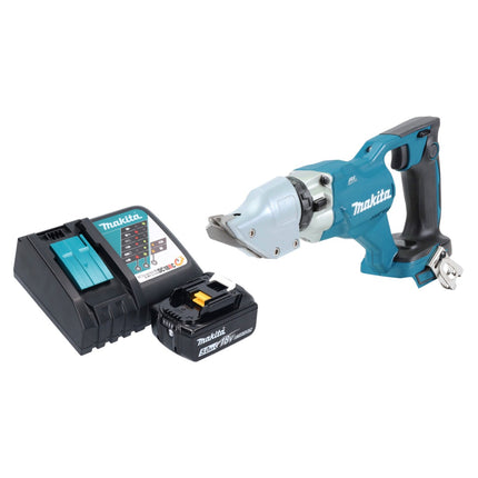 Makita DJS 200 RT1 Cisaille à tôle sans fil 18 V 2,0 mm Brushless + 1x batterie 5,0 Ah + chargeur
