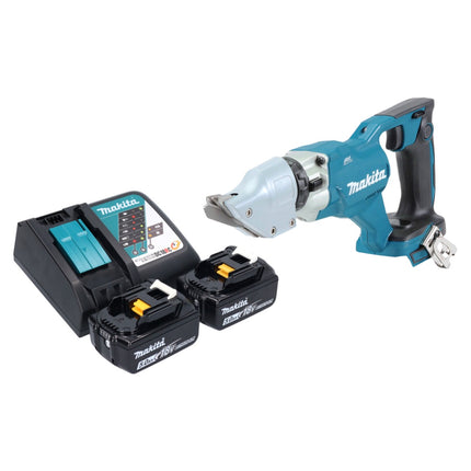 Makita DJS 200 RT Cisaille à tôle sans fil 18 V 2,0 mm Brushless + 2x batterie 5,0 Ah + chargeur