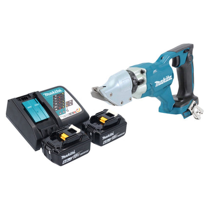 Makita DJS 200 RG Cisaille à tôle sans fil 18 V 2,0 mm Brushless + 2x batterie 6,0 Ah + chargeur
