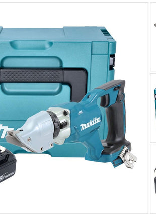 Makita DJS 200 M1J Cisaille à tôle sans fil 18 V 2,0 mm Brushless + 1x batterie 4,0 Ah + Makpac - sans chargeur