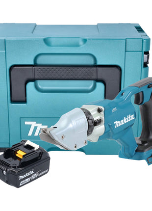 Makita DJS 200 M1J Cisaille à tôle sans fil 18 V 2,0 mm Brushless + 1x batterie 4,0 Ah + Makpac - sans chargeur