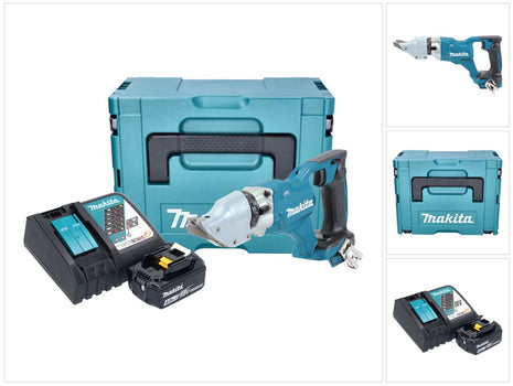 Makita DJS 200 RM1J cisaille à batterie 18 V 2,0 mm sans balais + 1x batterie 4,0 Ah + chargeur + Makpac