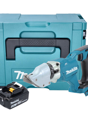 Makita DJS 200 T1J Cisaille à tôle sans fil 18 V 2,0 mm Brushless + 1x batterie 5,0 Ah + Makpac - sans chargeur