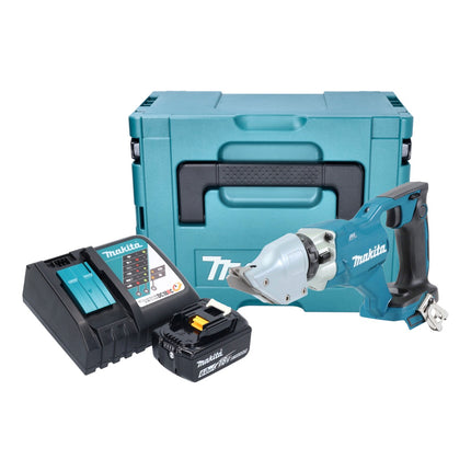 Makita DJS 200 RG1J Cisaille à tôle sans fil 18 V 2,0 mm Brushless + 1x batterie 6,0 Ah + chargeur + Makpac