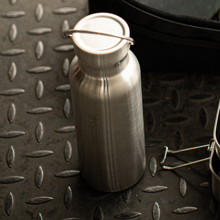 Toolbrothers Fan boîte à déjeuner dans étui rigide en acier inoxydable 2 étages couvercle en bambou 1340 ml + gourde en acier inoxydable 600 ml + 4 en 1 couverts multifonctions