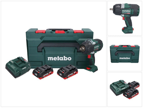 Metabo SSW 18 LTX 1450 BL Atornillador de impacto a batería 18 V 1450 Nm sin escobillas + 2x baterías 4,0 Ah + cargador + metaBOX