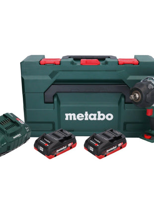 Metabo SSW 18 LTX 1450 BL Atornillador de impacto a batería 18 V 1450 Nm sin escobillas + 2x baterías 4,0 Ah + cargador + metaBOX