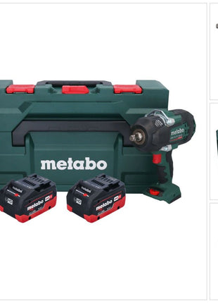 Metabo SSW 18 LTX 1450 BL Atornillador de impacto a batería 18 V 1450 Nm (602401660) sin escobillas + 2x batería 5,5 Ah + cargador + metaBOX