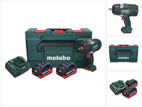 Metabo SSW 18 LTX 1450 BL Visseuse à choc sans fil 18 V 1450 Nm ( 602401660 ) Brushless + 2x batterie 5,5 Ah + chargeur + metaBOX