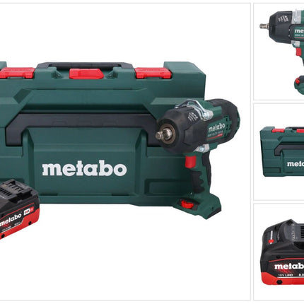 Metabo SSW 18 LTX 1450 BL Visseuse à choc sans fil 18 V 1450 Nm Brushless + 1x batterie 8,0 Ah + metaBOX - sans chargeur