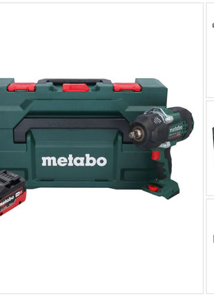 Metabo SSW 18 LTX 1450 BL Atornillador de impacto a batería 18 V 1450 Nm sin escobillas + 1x batería 8,0 Ah + cargador + metaBOX