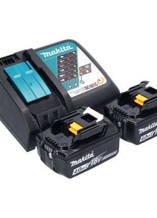 Accionamiento multifuncional a batería Makita DUX 18 RM2X1 18 V sin escobillas + 2 baterías 4,0 Ah + cargador