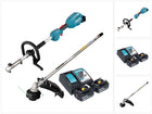 Accionamiento multifuncional a batería Makita DUX 18 RG2X1 18 V sin escobillas + 2x baterías 6,0 Ah + cargador