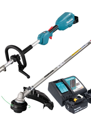 Accionamiento multifuncional a batería Makita DUX 18 RG2X1 18 V sin escobillas + 2x baterías 6,0 Ah + cargador