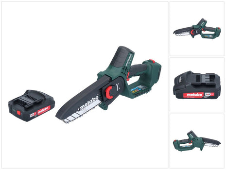 Metabo MS 18 LTX 15 Akku Gehölzsäge 18 V 15 cm 5 m/s + 1x Akku 2,0 Ah - ohne Ladegerät