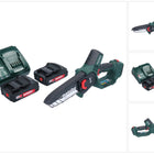 Metabo MS 18 LTX 15 Trononneuse sans fil 18 V 15 cm 5 m/s + 2x accu 2,0 Ah + chargeur