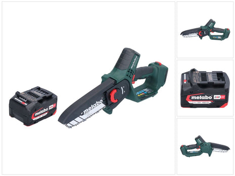 Metabo MS 18 LTX 15 sega da potatura a batteria 18 V 15 cm 5 m/s + 1x batteria ricaricabile 4,0 Ah - senza caricabatteria